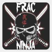 Frac ninja vierkante sticker (Voorkant)