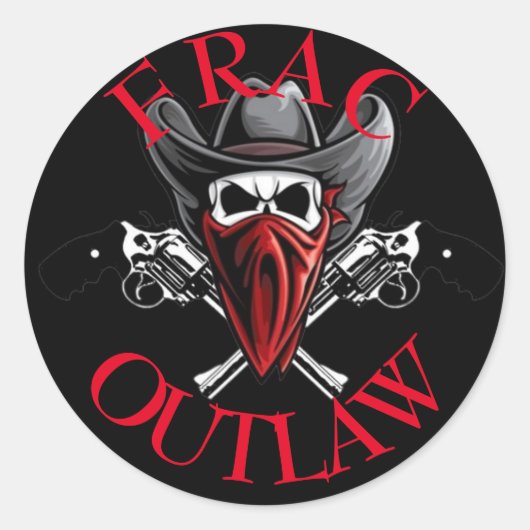 Frac Outlaw Ronde Sticker (Voorkant)