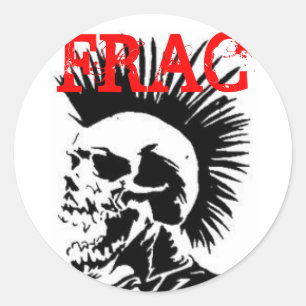 frac skull ronde sticker