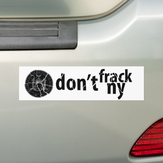 Frack New York niet Bumpersticker (Op auto)