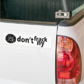 Frack New York niet Bumpersticker (Op Truck)