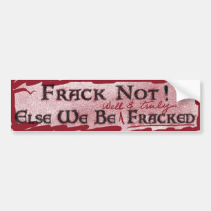 frack niet bumpersticker