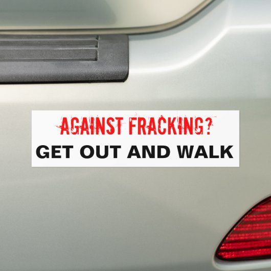 Fracking Bumpersticker, wit Bumpersticker (Op auto)