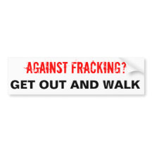 Fracking Bumpersticker, wit