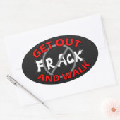 Fracking Bumpersticker, zwart Ovale Sticker (Envelop)