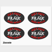 Fracking Bumpersticker, zwart Ovale Sticker (Vel)