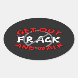 Fracking Bumpersticker, zwart Ovale Sticker