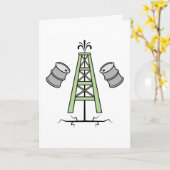 Fracking Oil Rig Kaart (Gele Bloem)