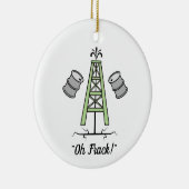 Fracking Oil Rig Keramisch Ornament (Rechts)