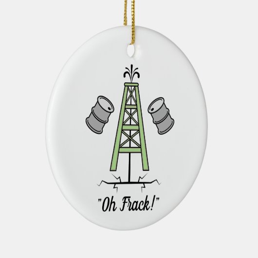 Fracking Oil Rig Keramisch Ornament (Rechts)