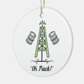 Fracking Oil Rig Keramisch Ornament (Links)