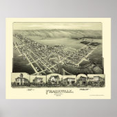 Frackville, PA Panorama - 1889 Poster (Voorkant)