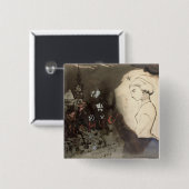 Fracta Juventus, 1864 Vierkante Button 5,1 Cm (Voorkant /achterkant)