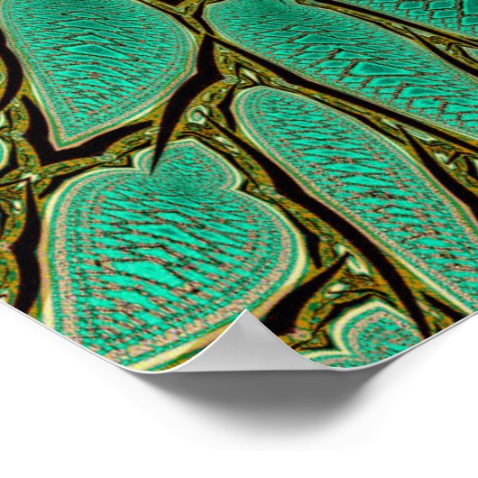 Fractaal blad detail poster (Hoek)