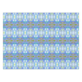 fractaal blauw etnisch patroon. tafelkleed (Voorkant (Horizontaal))