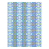 fractaal blauw etnisch patroon. tafelkleed (Voorkant)