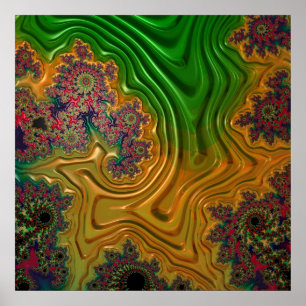 Fractaal bos poster