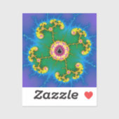 Fractaal Eiland Mandala Sticker (Vel)