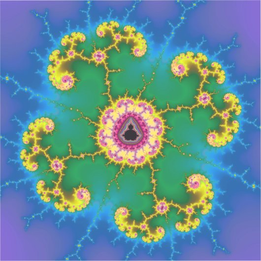 Fractaal Eiland Mandala Sticker (Voorkant)