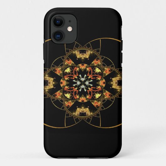 fractaal gekleurd glas Case-Mate iPhone case (Achterkant)