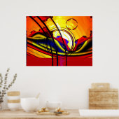 Fractaal landschap poster (Keuken)