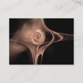 FRACTAAL ROOS 1 antiek zacht roze zwart wit Visitekaartje (Achterkant)