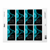 FRACTAAL ROOS 1 Blauw Turquase Black Etiket (Full Sheet)