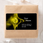 FRACTAAL ROOS 1 Geel zwart Etiket (Insitu)