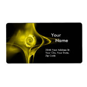 FRACTAAL ROOS 1 Geel zwart Etiket (Voorkant)