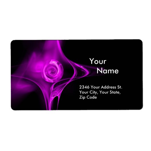 FRACTAAL ROOS 1 Paars Violet Black Etiket (Voorkant)