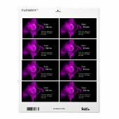 FRACTAAL ROOS 1 Paars Violet Black Etiket (Full Sheet)