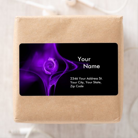 FRACTAAL ROOS 1 Paars Violet Black Etiket (Insitu)