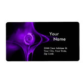 FRACTAAL ROOS 1 Paars Violet Black Etiket (Voorkant)