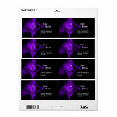 FRACTAAL ROOS 1 Paars Violet Black Etiket (Full Sheet)