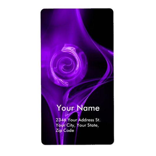 FRACTAAL ROOS 1 Paars Violet Black Etiket (Voorkant)