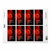 FRACTAAL ROOS 1 Rood zwart Etiket (Full Sheet)