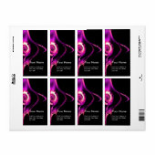 FRACTAAL ROOS 1 Roze Violet White Black Etiket (Full Sheet)