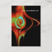 FRACTAAL ROOS 2, helderrood groen zwart Visitekaartje (Achterkant)