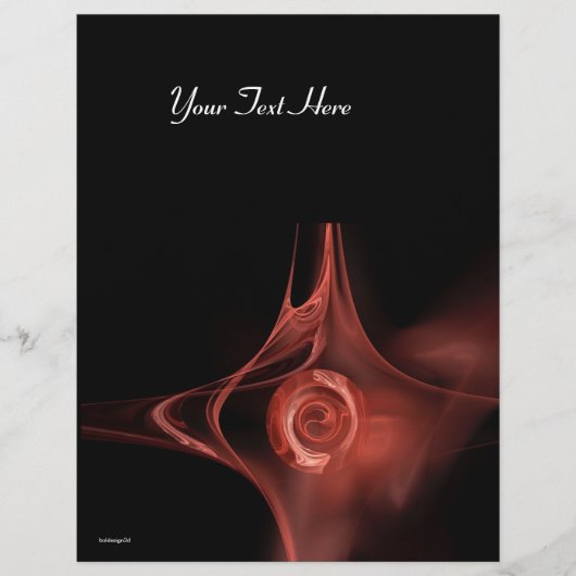 FRACTAAL ROOS 3 zacht antiek rood Flyer (Voorkant)