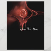 FRACTAAL ROOS 3 zacht antiek rood Flyer (Achterkant)