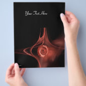 FRACTAAL ROOS 3 zacht antiek rood Flyer (Hand)