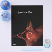 FRACTAAL ROOS 3 zacht antiek rood Flyer (Enkel)