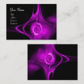 FRACTAAL ROOS, ABSTRACTE ZWIRLS paars vioolzwart Visitekaartje (Voorkant / Achterkant)