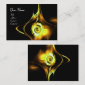 FRACTAAL ROOS ABSTRACTE ZWISSELEN geel bruin zwart Visitekaartje (Voorkant / Achterkant)