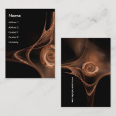 FRACTAAL ROOS, donkerbruin zwart Visitekaartje (Voorkant / Achterkant)