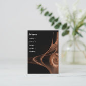 FRACTAAL ROOS, donkerbruin zwart Visitekaartje (Staand voorkant)