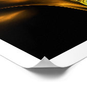 FRACTAAL ROOS, geelbruin Poster (Hoek)