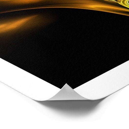 FRACTAAL ROOS, geelbruin Poster (Hoek)