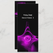 FRACTAAL ROOS helder paars zwart Kaart (Voorkant / Achterkant)