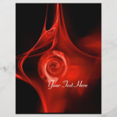 FRACTAAL ROOS helder rood zwart Flyer (Achterkant)